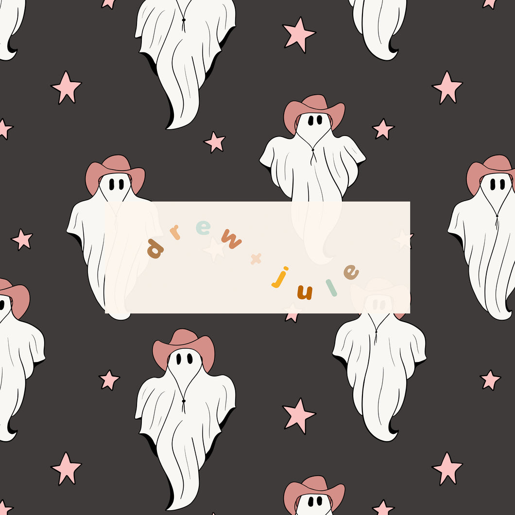 Boo Y'all (Charcoal / Pink) | Seamless Pattern