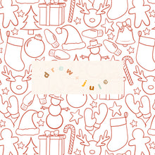 Load image into Gallery viewer, Christmas Doodles (Red) | Seamless Pattern
