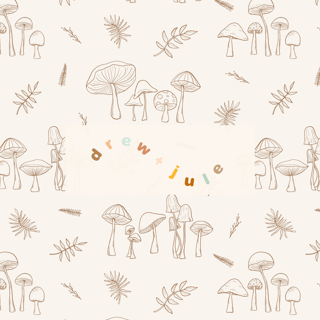 Mystical Mushrooms | Seamless Pattern