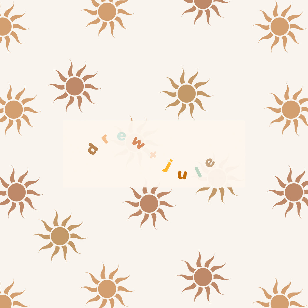 Summer Suns (Brown)| Seamless Pattern