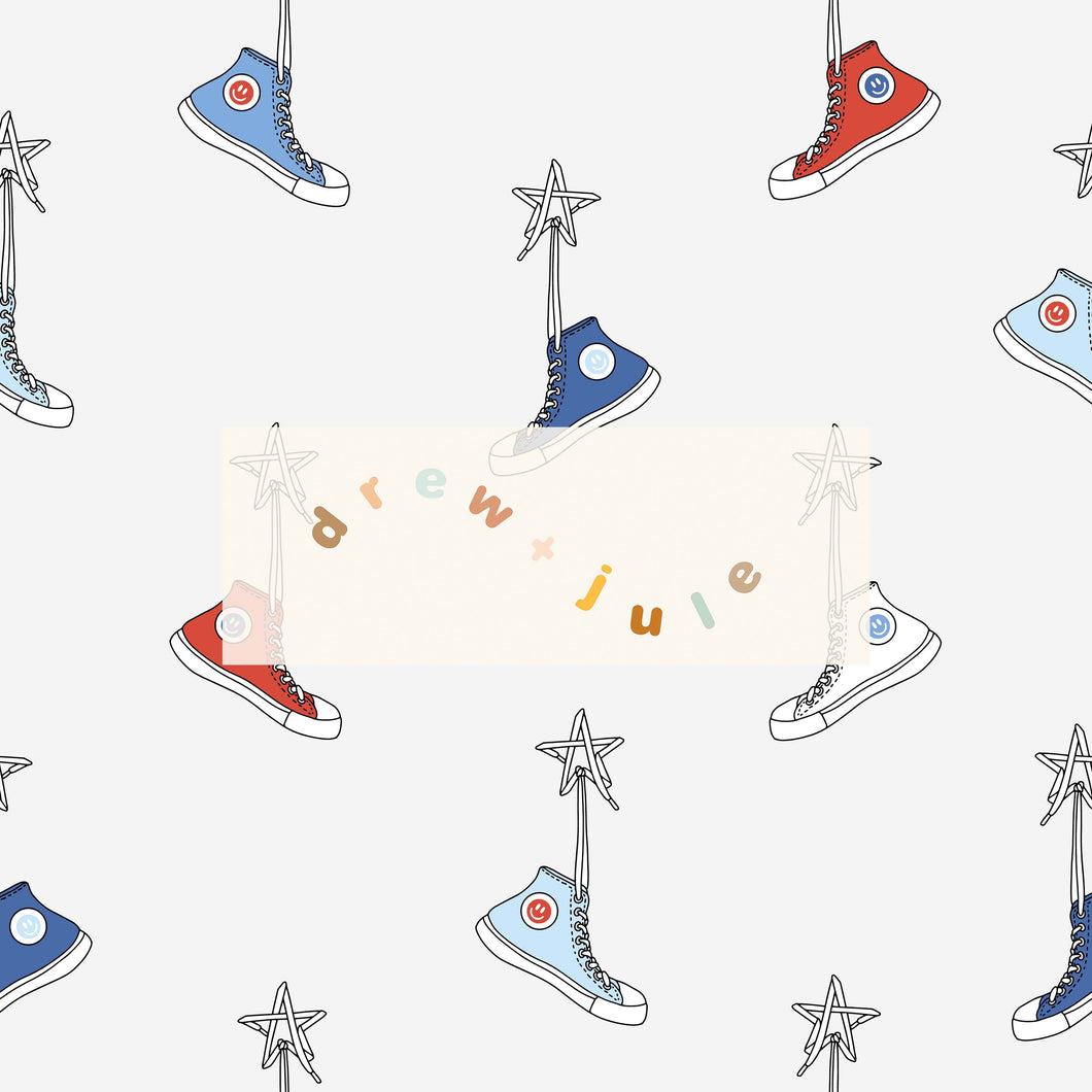 All Star (Red/White/Blue) | Seamless Pattern