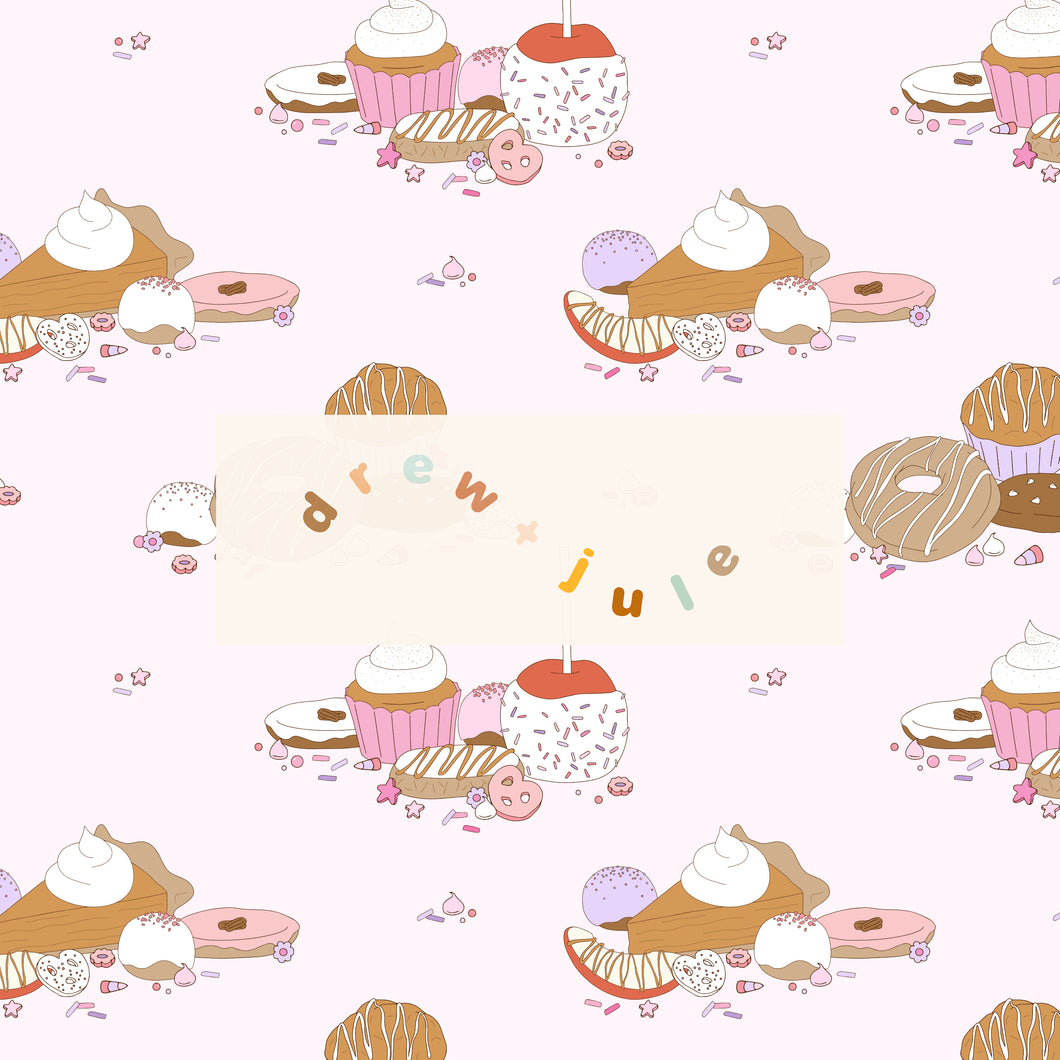 All the Fall Things (Pink) | Seamless Pattern