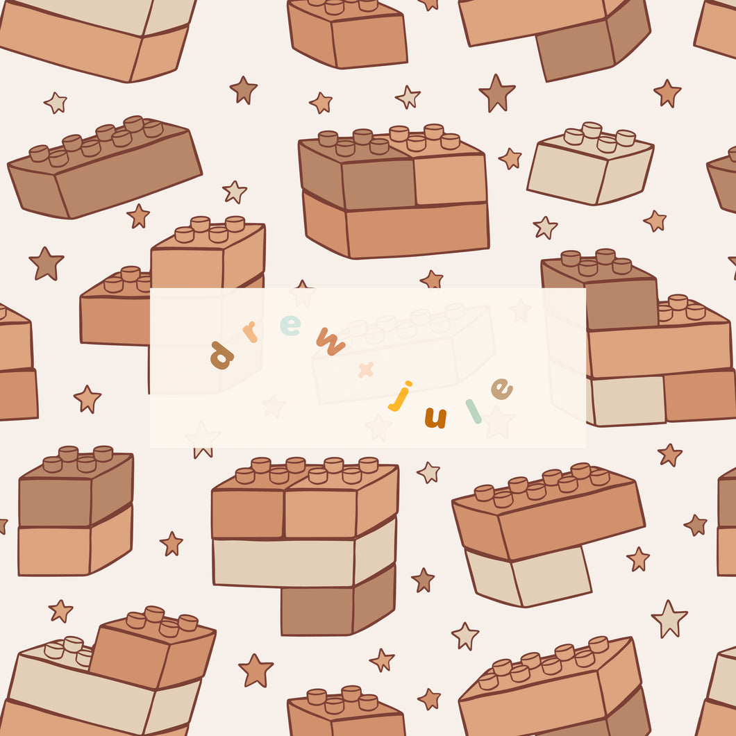 Blocks (Neutral) | Seamless Pattern