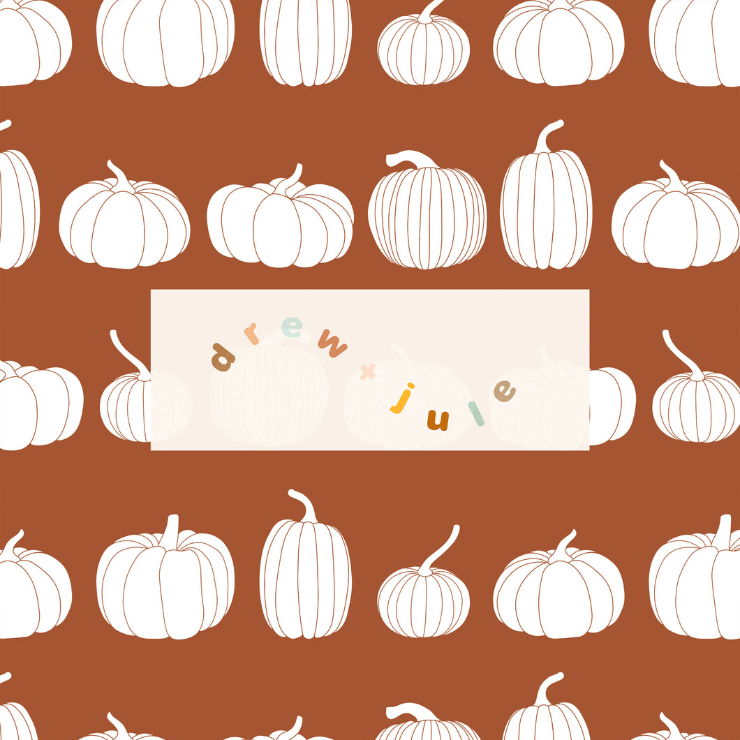 Boho Pumpkins (Rust Brown) | Seamless Pattern
