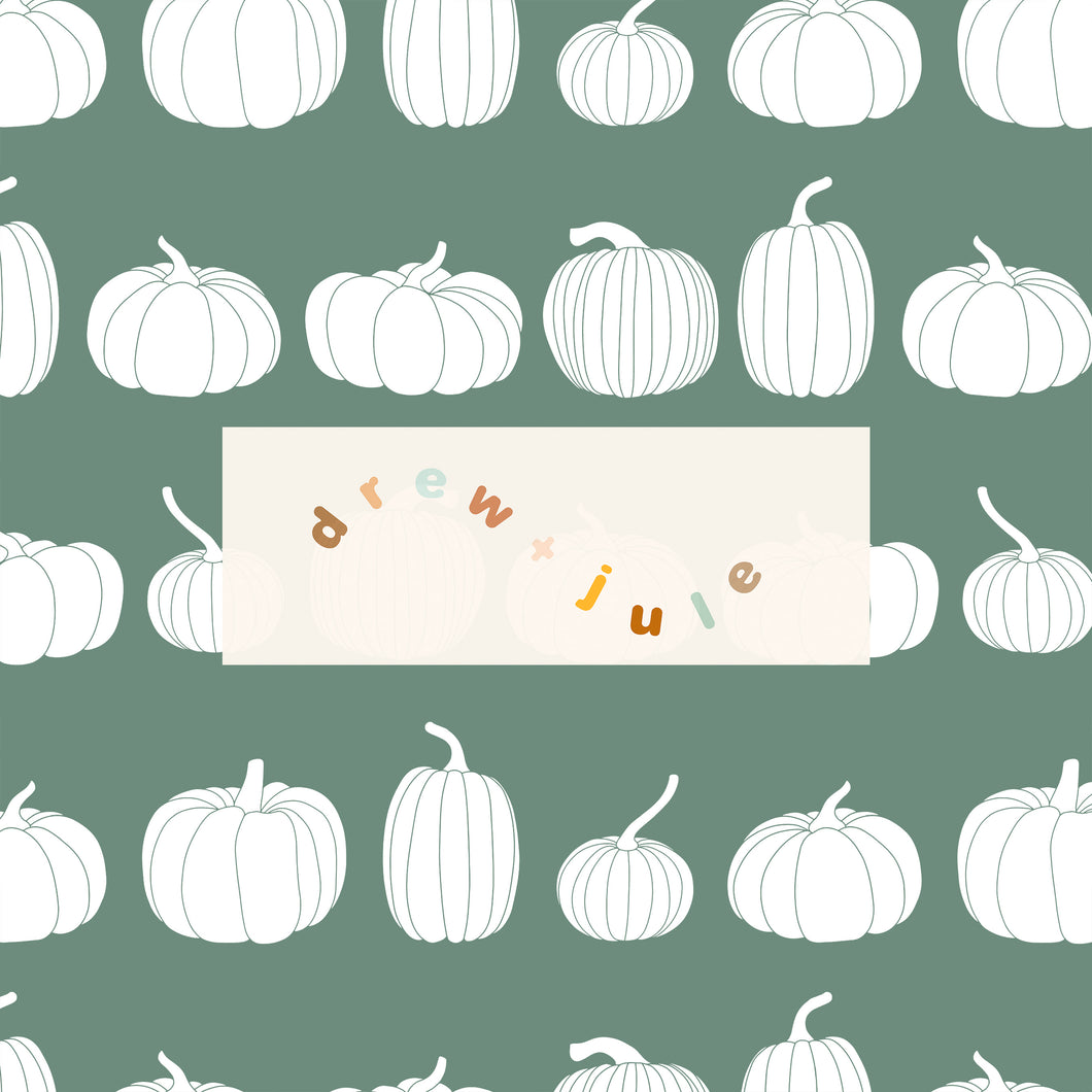 Boho Pumpkins (Muted Teal) | Seamless Pattern