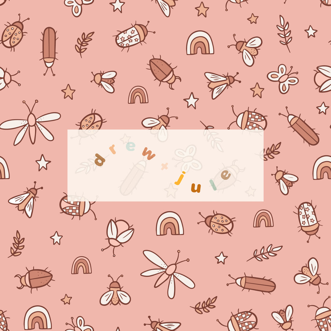 Bugs (Pink) | Seamless Pattern