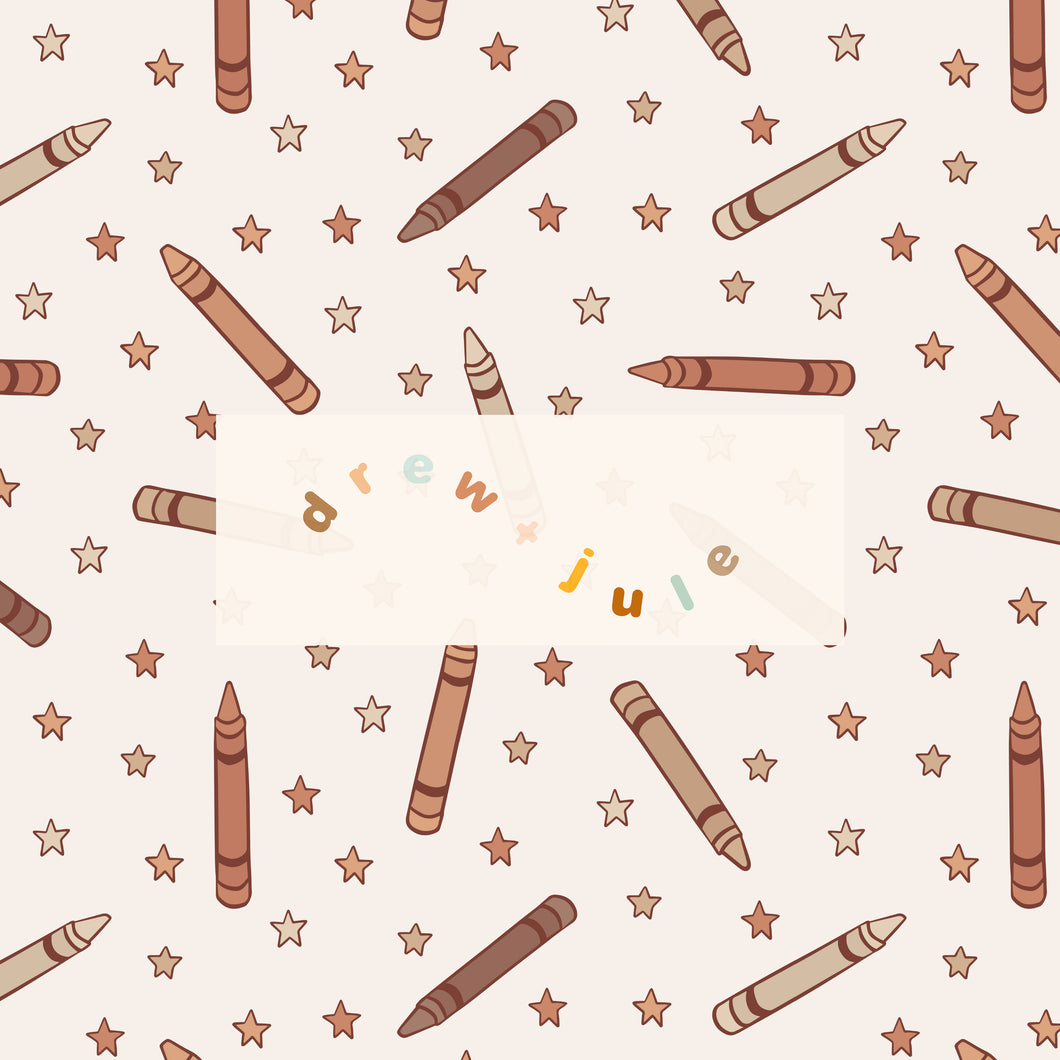 Crayons (Neutral) | Seamless Pattern