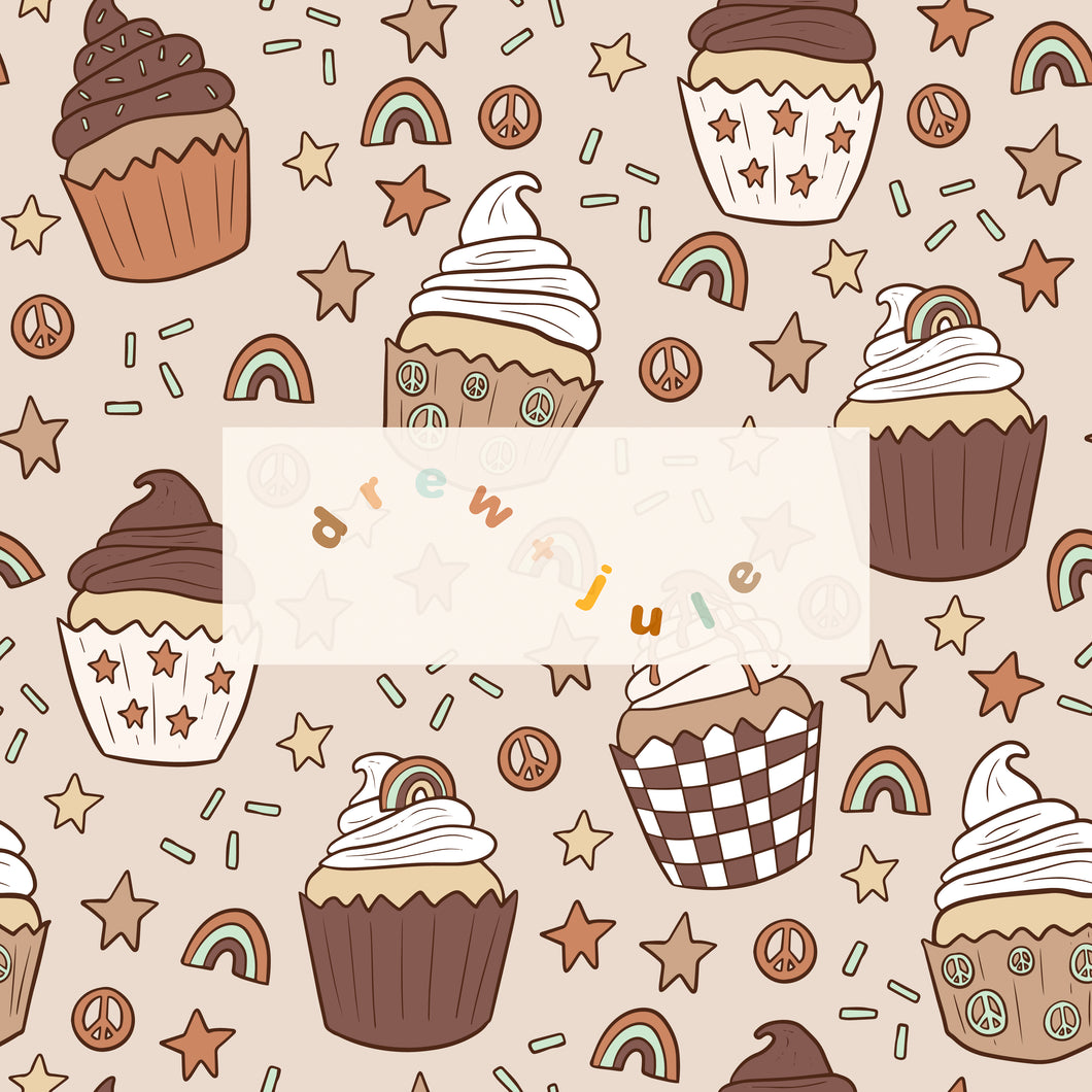 Cupcakes (Neutral) | Seamless Pattern