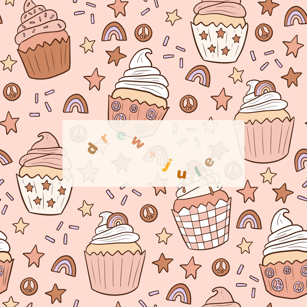 Cupcakes (Pink) | Seamless Pattern