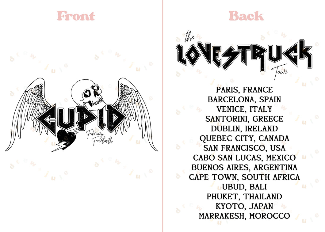 Cupid's Lovestruck Tour (Front & Back) | PNG Design