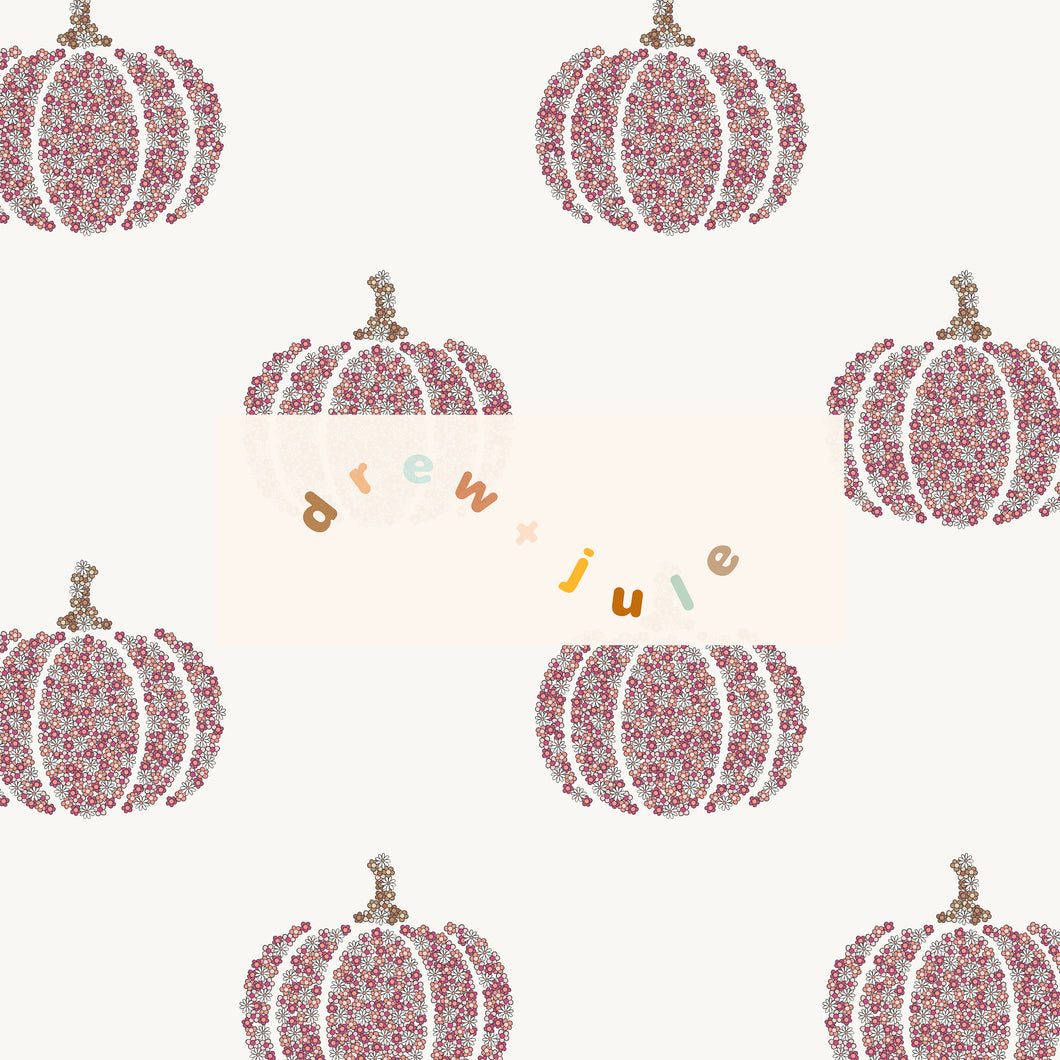Floral Pumpkins | Seamless Pattern