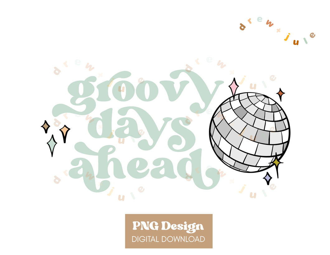 Groovy Days Ahead (Mint) | PNG Design