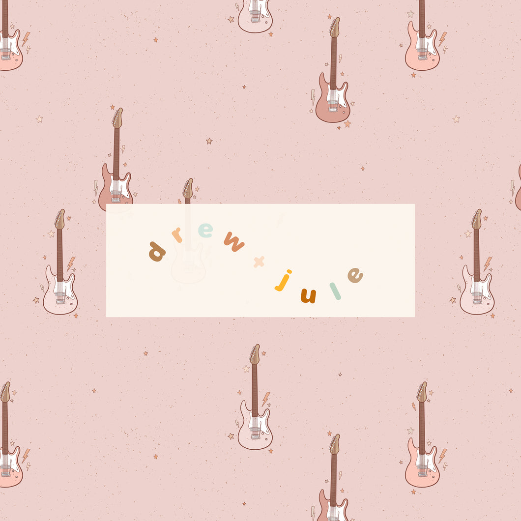 Guitars (Pink) | Seamless Pattern