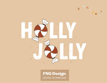Load image into Gallery viewer, Holly Jolly - White | PNG Design
