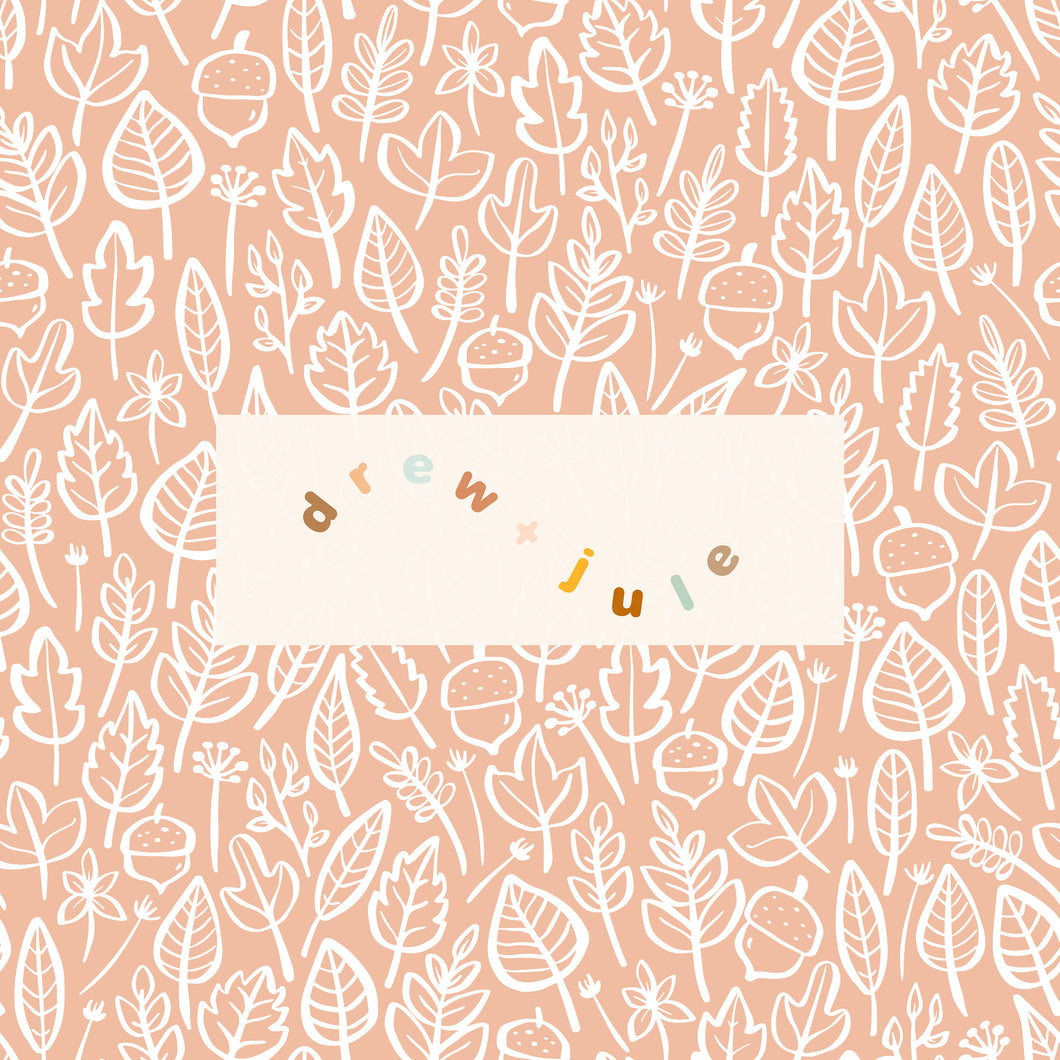 Little Leaves (Pink) | Seamless Pattern