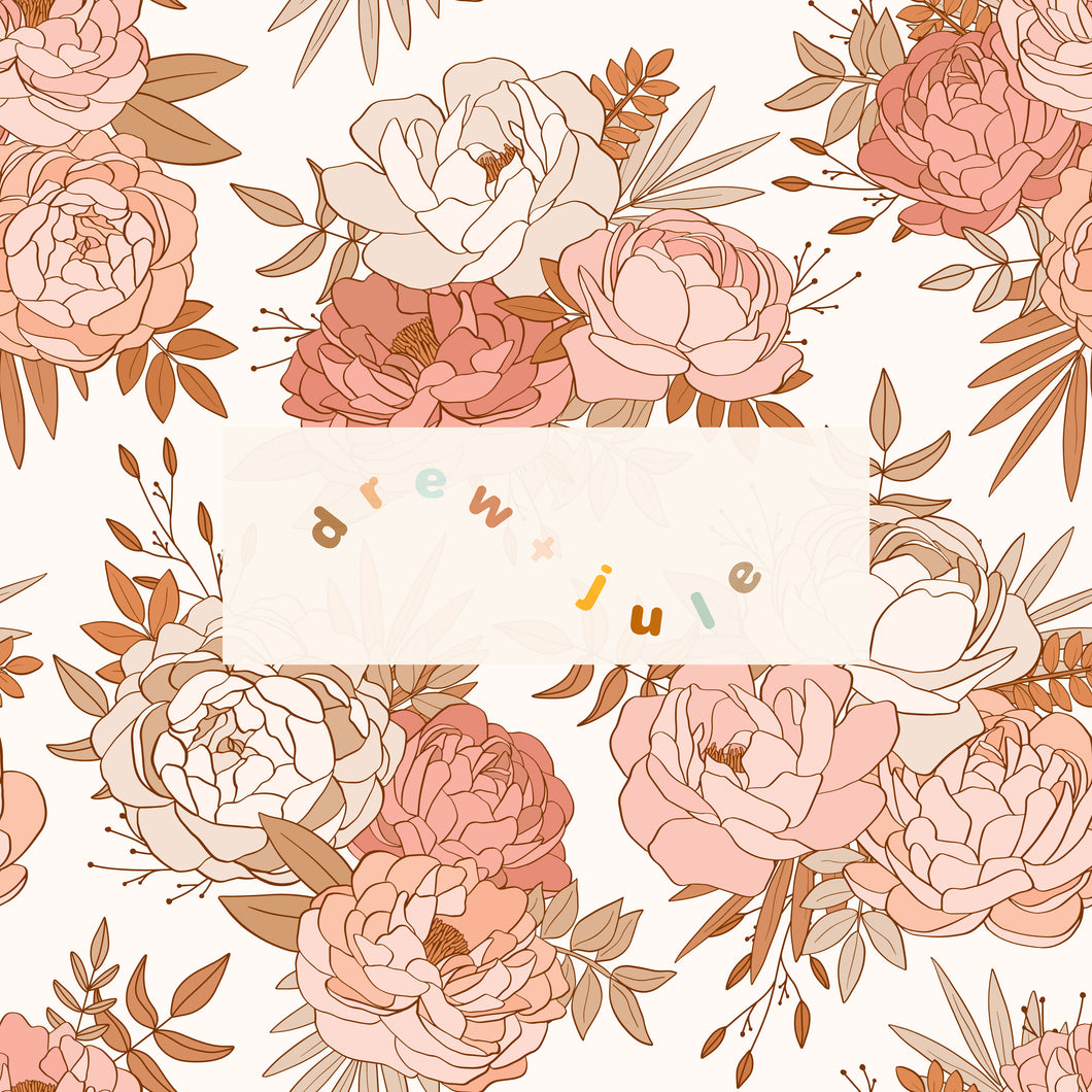 Peony Blooms | Seamless Pattern