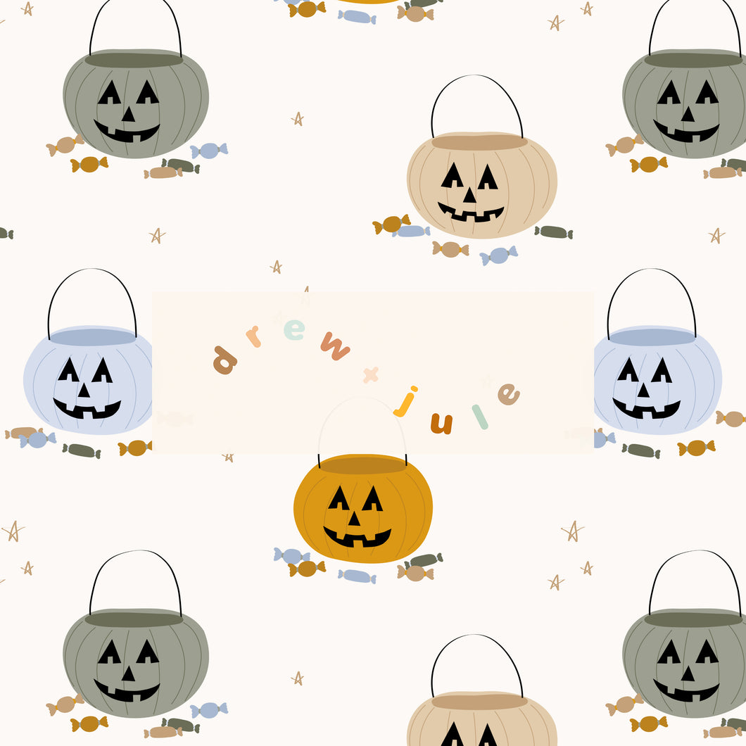 Pumpkin Pails | Seamless Pattern