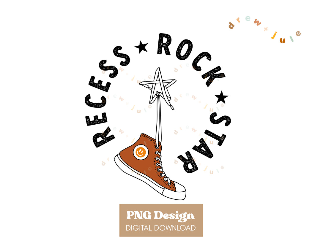 Recess Rock Star (Brown) | PNG Design