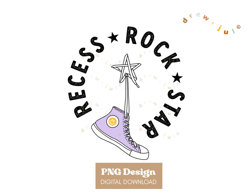 Recess Rock Star (Purple) | PNG Design